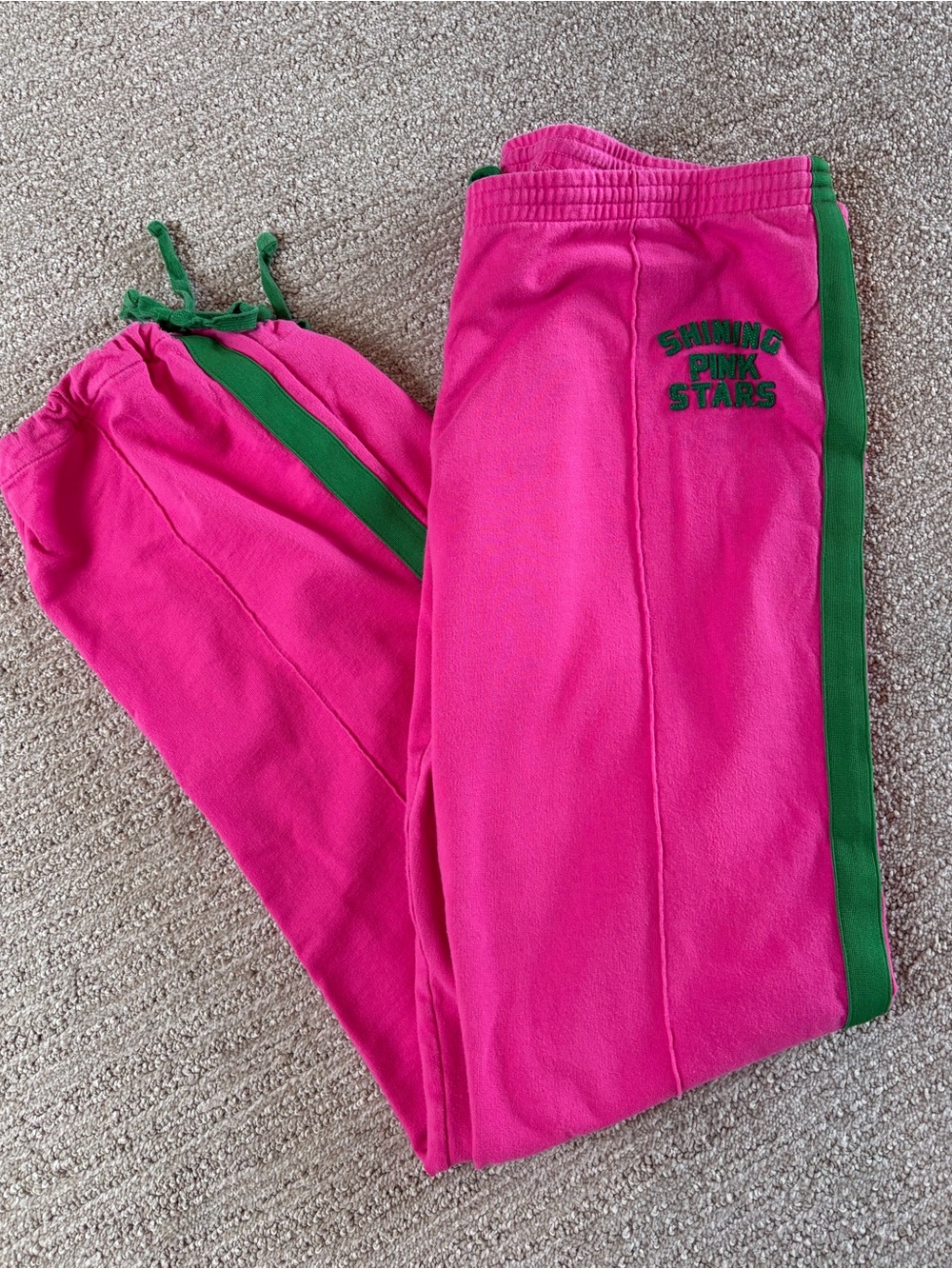 Y2K PINK “Shining Pink Stars” Sweatpants. RARE FIND!